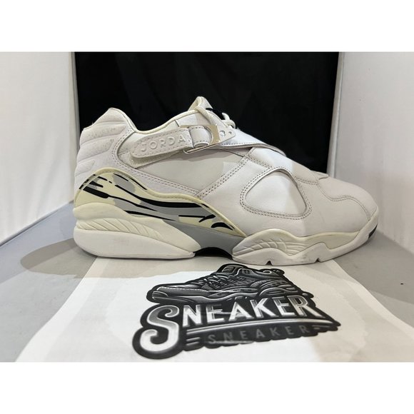 Jordan 8 Retro Low White Metallic Silver - 306157 101 Men's size 12.5 - Picture 2 of 9